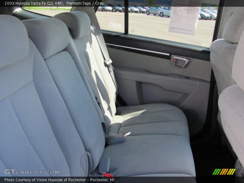 Platinum Sage / Gray 2009 Hyundai Santa Fe GLS 4WD