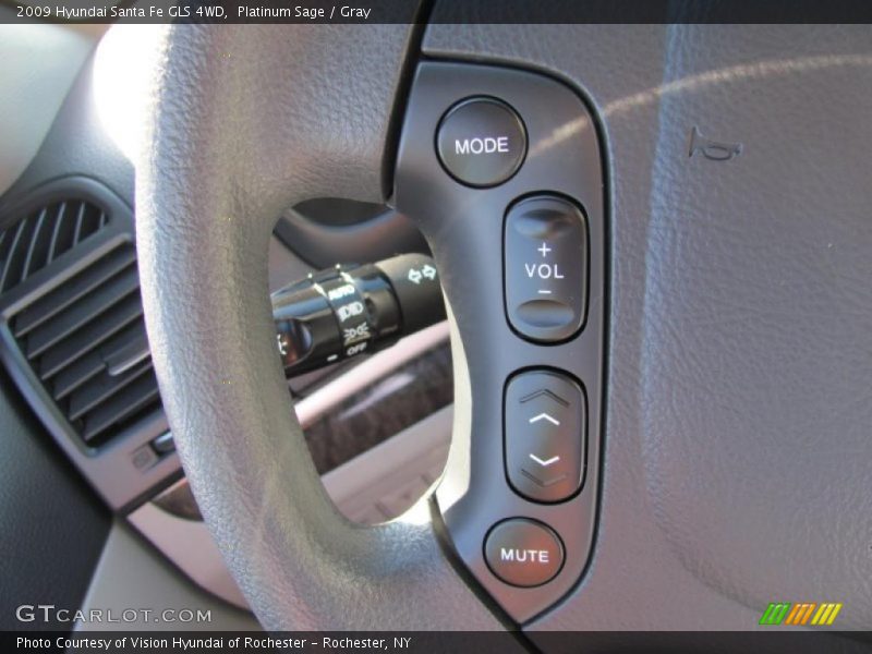Platinum Sage / Gray 2009 Hyundai Santa Fe GLS 4WD