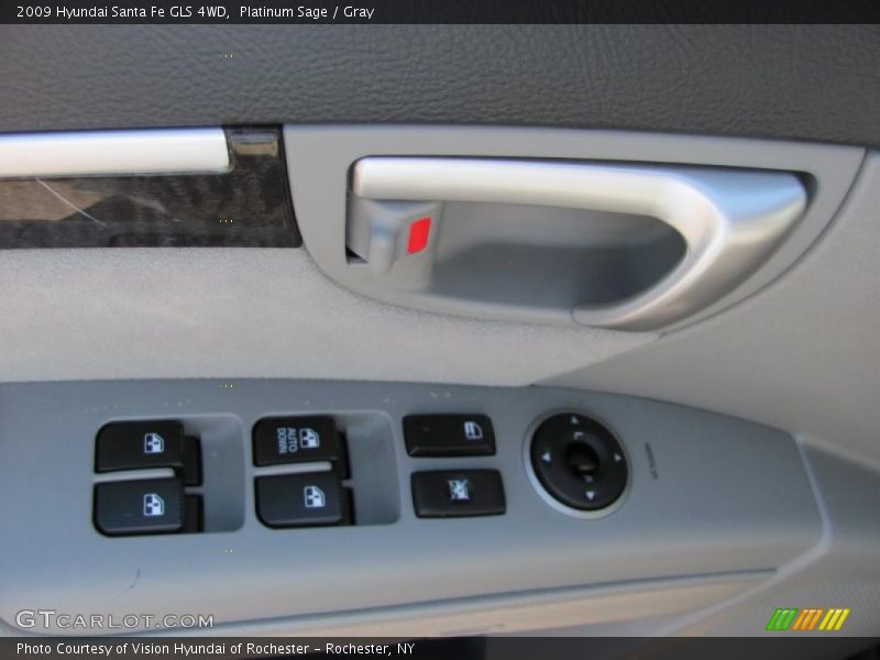 Platinum Sage / Gray 2009 Hyundai Santa Fe GLS 4WD