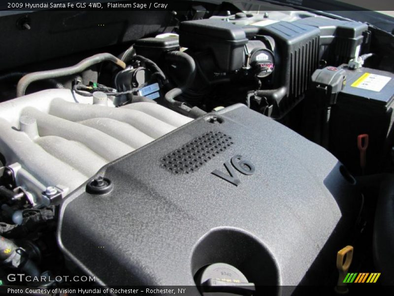 Platinum Sage / Gray 2009 Hyundai Santa Fe GLS 4WD