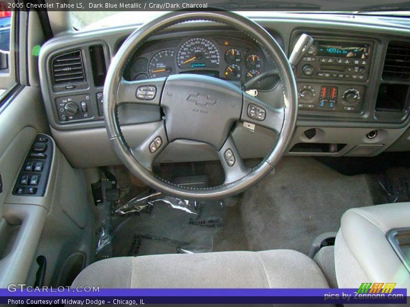 Dark Blue Metallic / Gray/Dark Charcoal 2005 Chevrolet Tahoe LS