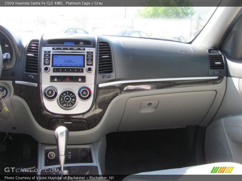 Platinum Sage / Gray 2009 Hyundai Santa Fe GLS 4WD