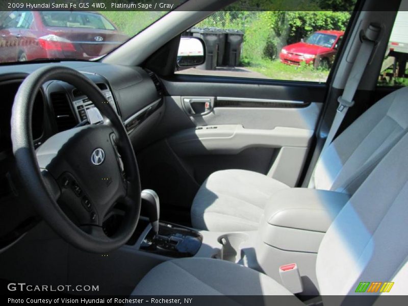 Platinum Sage / Gray 2009 Hyundai Santa Fe GLS 4WD