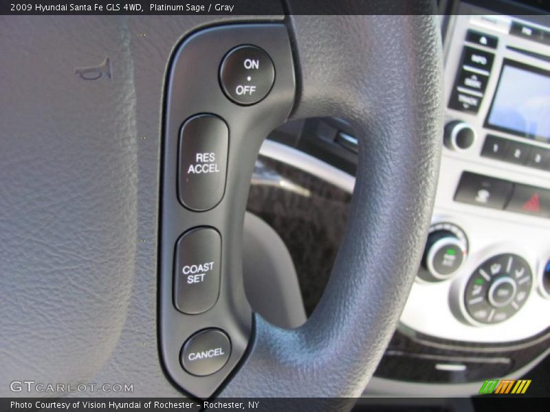 Platinum Sage / Gray 2009 Hyundai Santa Fe GLS 4WD