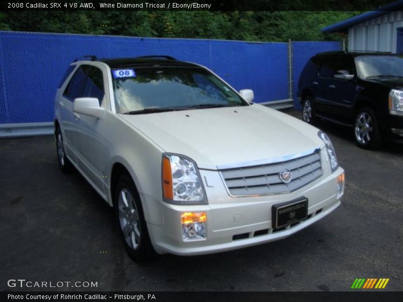 White Diamond Tricoat / Ebony/Ebony 2008 Cadillac SRX 4 V8 AWD