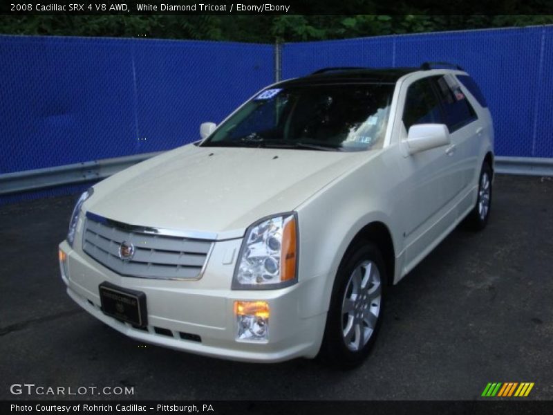 White Diamond Tricoat / Ebony/Ebony 2008 Cadillac SRX 4 V8 AWD