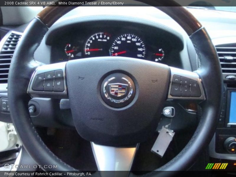White Diamond Tricoat / Ebony/Ebony 2008 Cadillac SRX 4 V8 AWD
