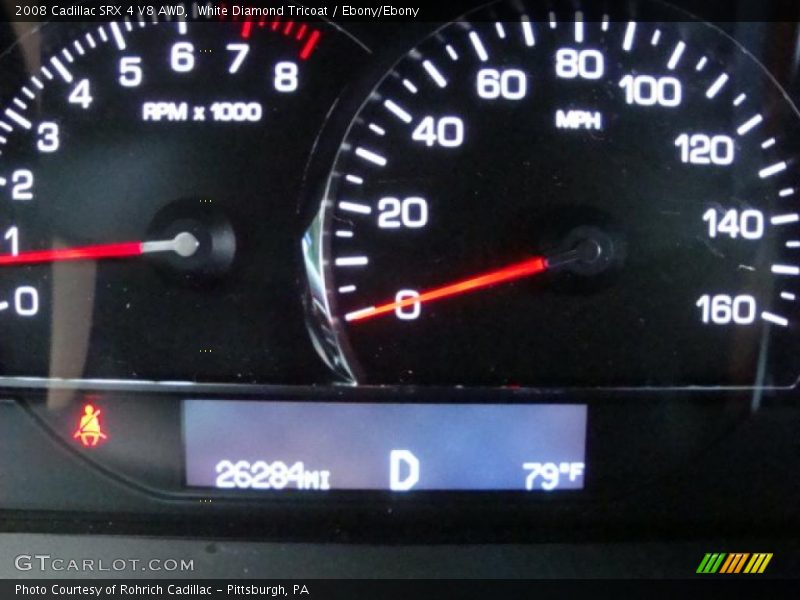 White Diamond Tricoat / Ebony/Ebony 2008 Cadillac SRX 4 V8 AWD