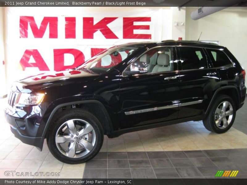 Blackberry Pearl / Black/Light Frost Beige 2011 Jeep Grand Cherokee Limited