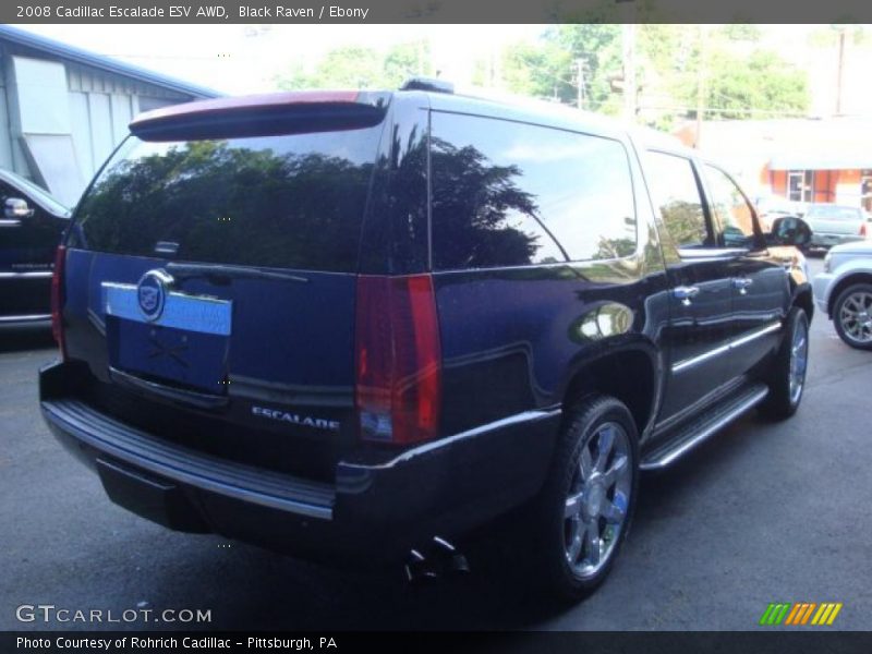 Black Raven / Ebony 2008 Cadillac Escalade ESV AWD