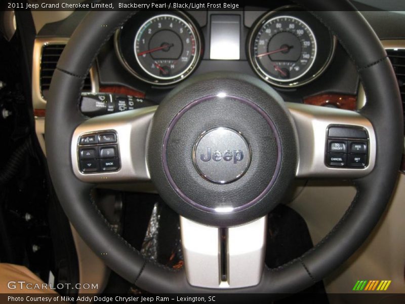 Blackberry Pearl / Black/Light Frost Beige 2011 Jeep Grand Cherokee Limited