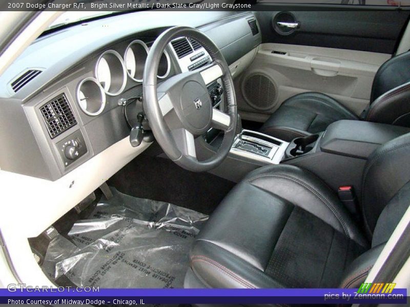 Bright Silver Metallic / Dark Slate Gray/Light Graystone 2007 Dodge Charger R/T