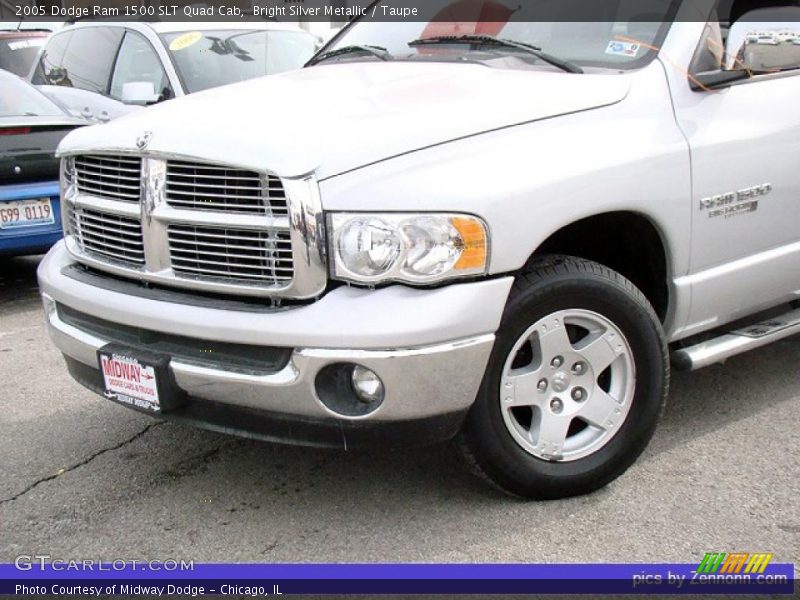Bright Silver Metallic / Taupe 2005 Dodge Ram 1500 SLT Quad Cab