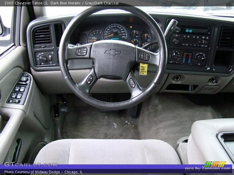 Dark Blue Metallic / Gray/Dark Charcoal 2005 Chevrolet Tahoe LS