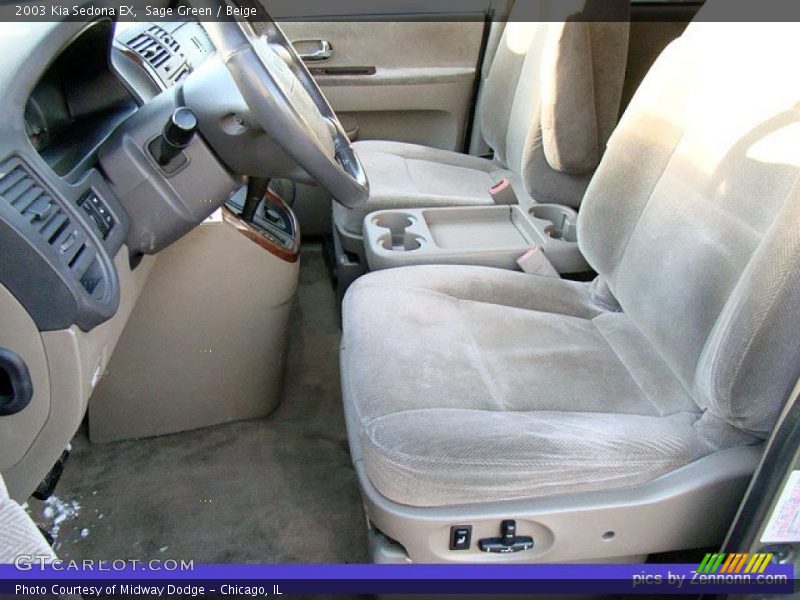 Sage Green / Beige 2003 Kia Sedona EX