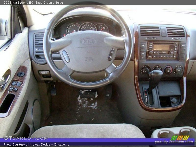 Sage Green / Beige 2003 Kia Sedona EX