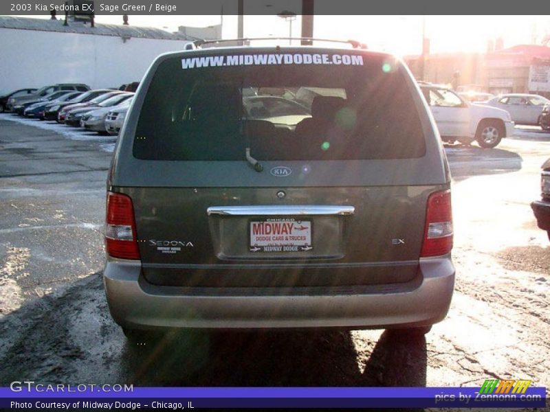 Sage Green / Beige 2003 Kia Sedona EX