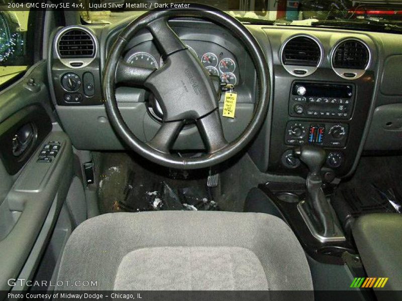 Liquid Silver Metallic / Dark Pewter 2004 GMC Envoy SLE 4x4