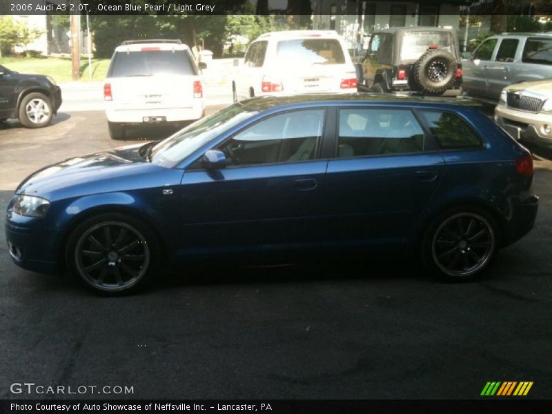 Ocean Blue Pearl / Light Grey 2006 Audi A3 2.0T
