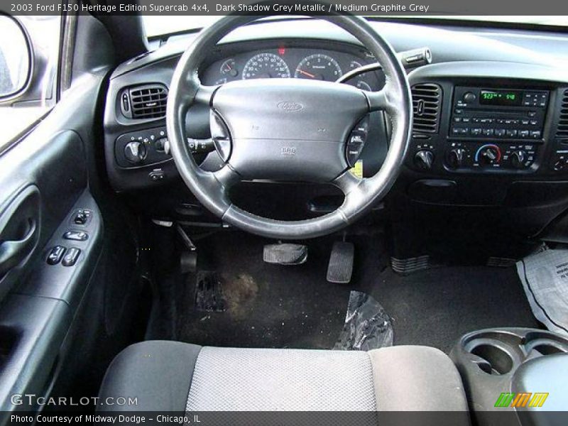 Dark Shadow Grey Metallic / Medium Graphite Grey 2003 Ford F150 Heritage Edition Supercab 4x4