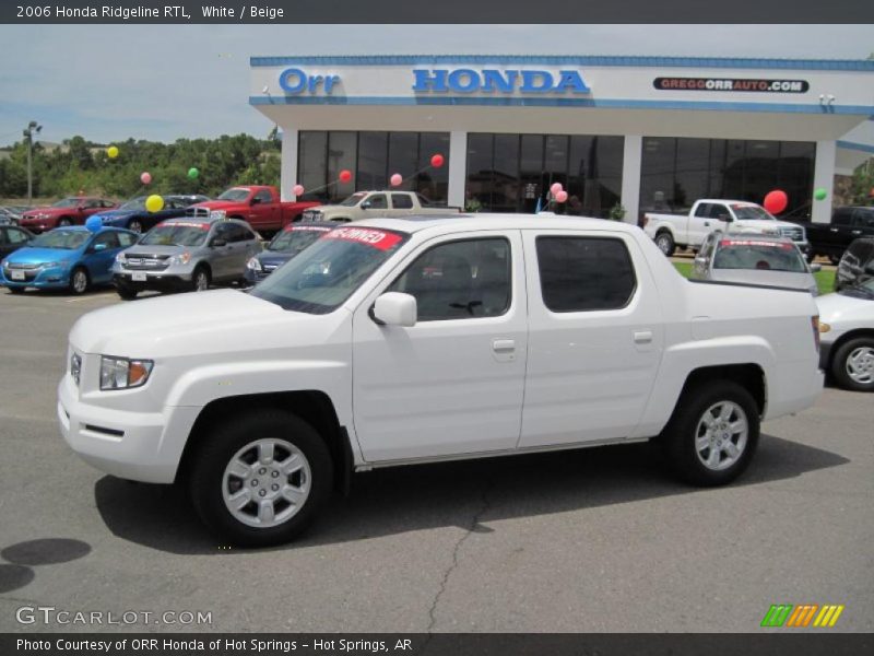 White / Beige 2006 Honda Ridgeline RTL