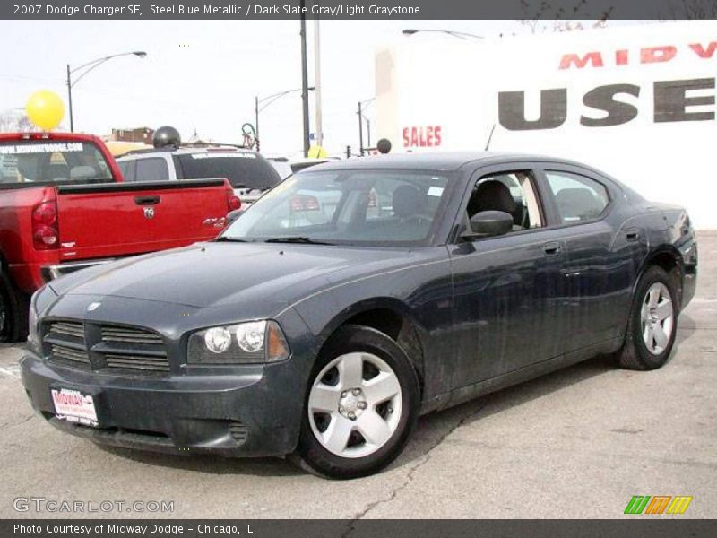 Steel Blue Metallic / Dark Slate Gray/Light Graystone 2007 Dodge Charger SE