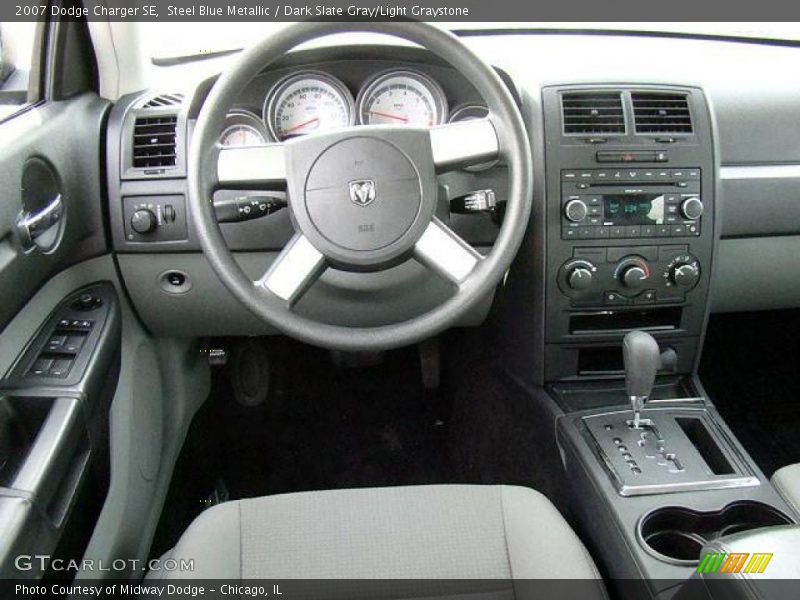 Steel Blue Metallic / Dark Slate Gray/Light Graystone 2007 Dodge Charger SE