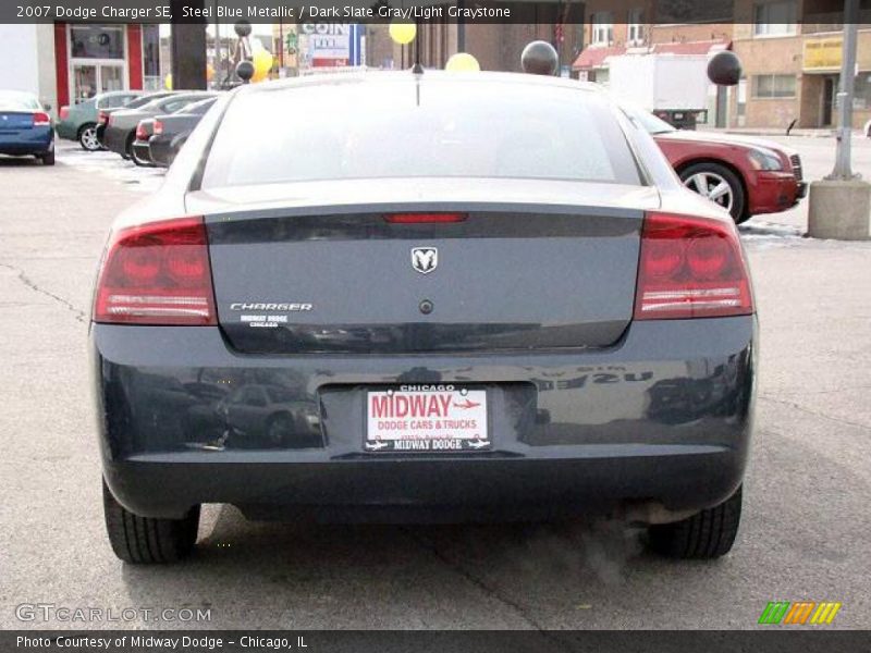 Steel Blue Metallic / Dark Slate Gray/Light Graystone 2007 Dodge Charger SE