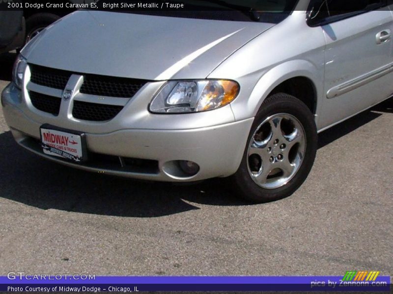 Bright Silver Metallic / Taupe 2001 Dodge Grand Caravan ES