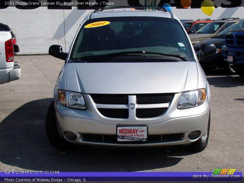Bright Silver Metallic / Taupe 2001 Dodge Grand Caravan ES