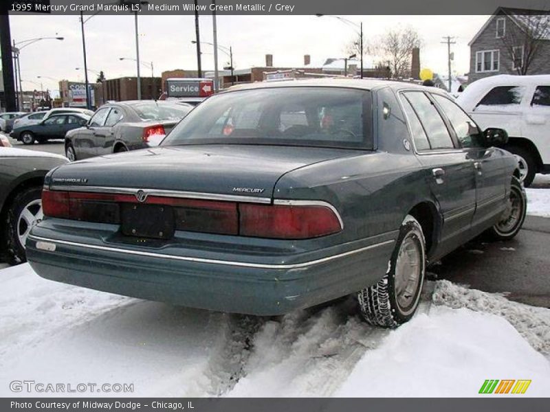 Medium Willow Green Metallic / Grey 1995 Mercury Grand Marquis LS