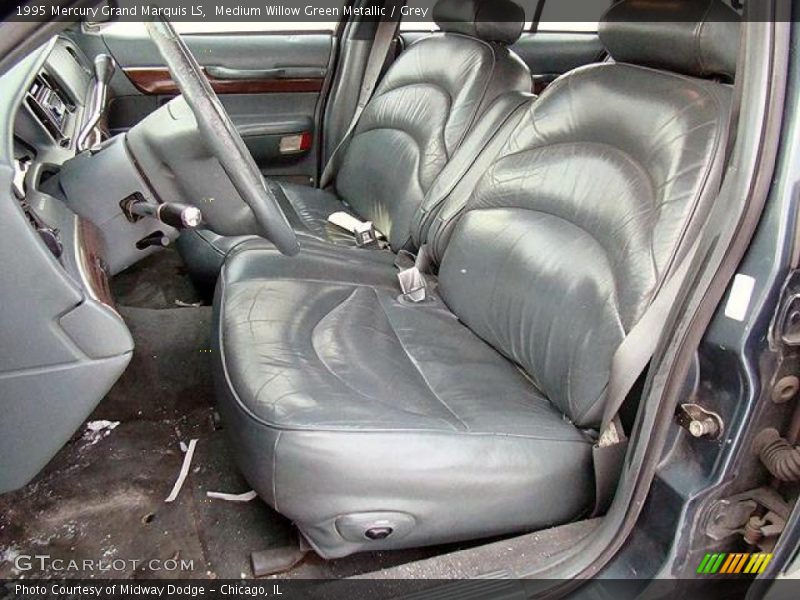 Medium Willow Green Metallic / Grey 1995 Mercury Grand Marquis LS