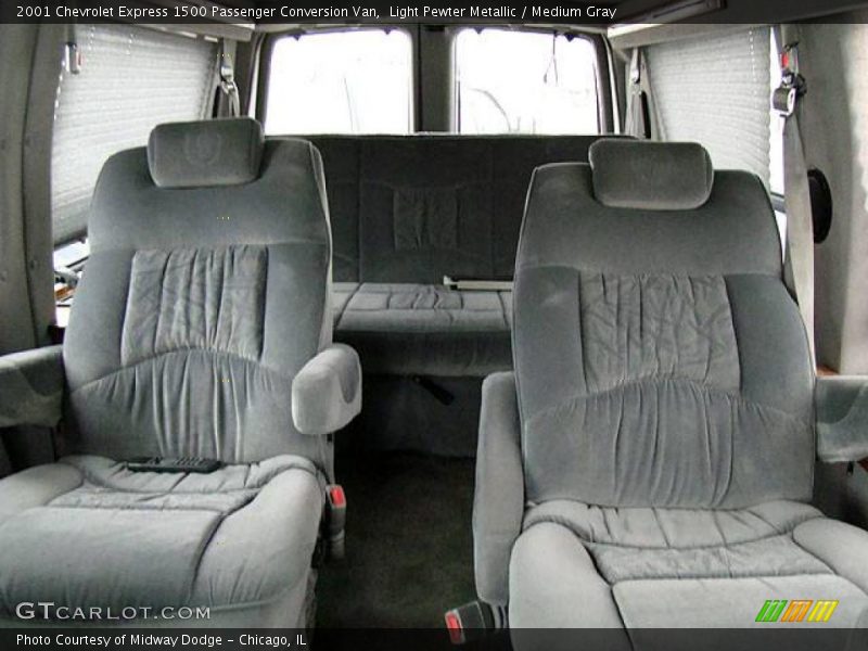 Light Pewter Metallic / Medium Gray 2001 Chevrolet Express 1500 Passenger Conversion Van