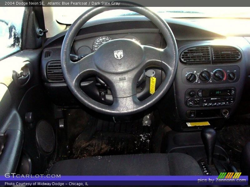 Atlantic Blue Pearlcoat / Dark Slate Gray 2004 Dodge Neon SE