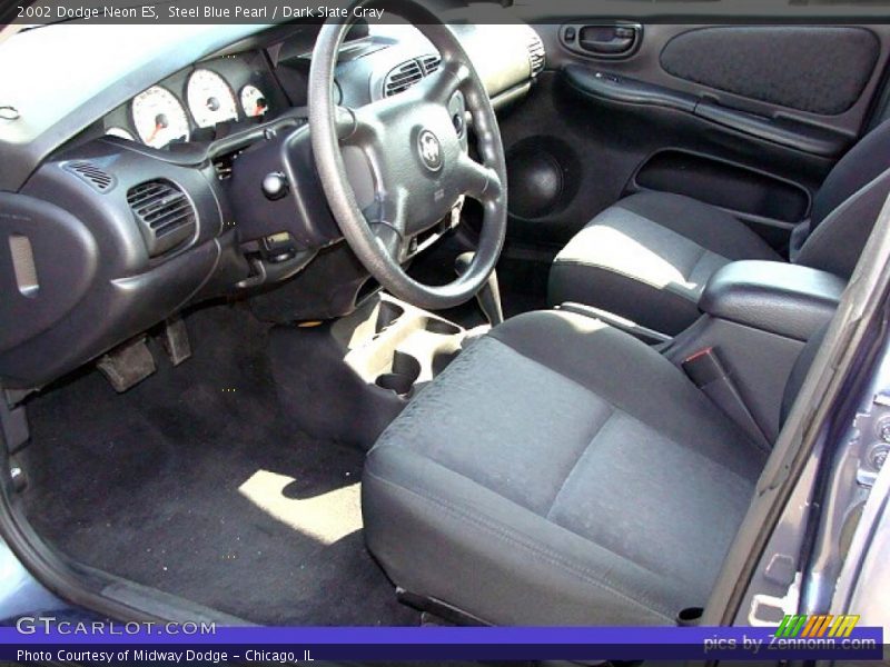 Steel Blue Pearl / Dark Slate Gray 2002 Dodge Neon ES
