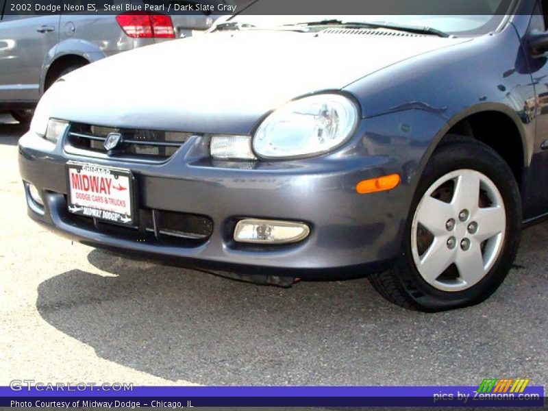 Steel Blue Pearl / Dark Slate Gray 2002 Dodge Neon ES