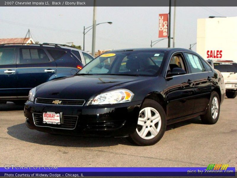 Black / Ebony Black 2007 Chevrolet Impala LS
