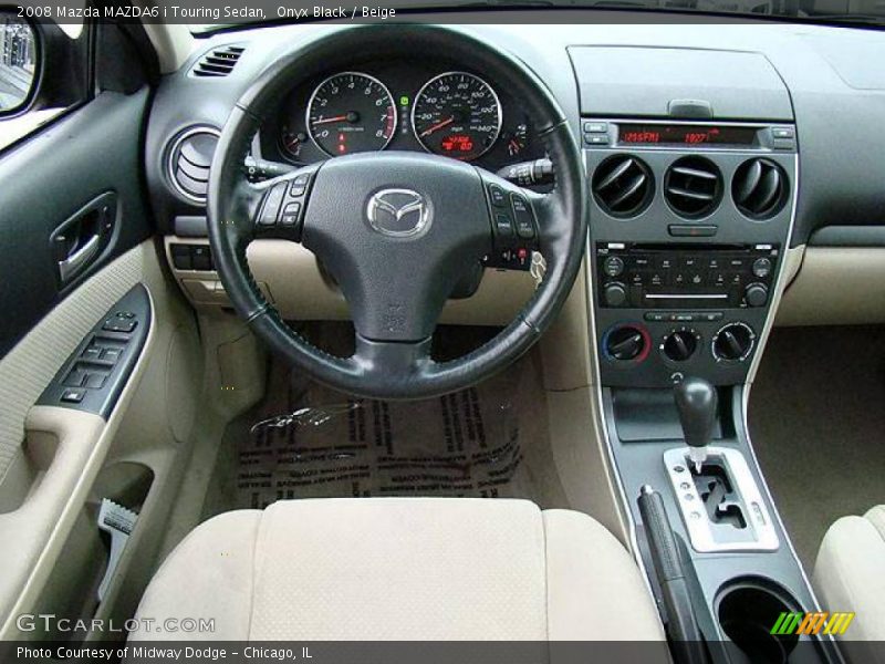 Onyx Black / Beige 2008 Mazda MAZDA6 i Touring Sedan