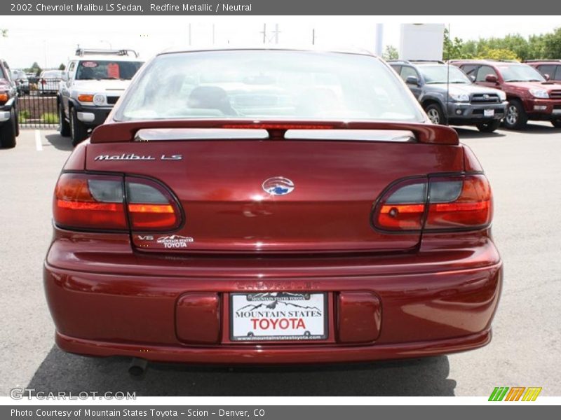 Redfire Metallic / Neutral 2002 Chevrolet Malibu LS Sedan