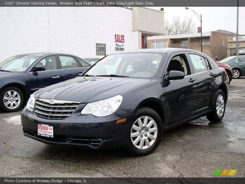 Modern Blue Pearl / Dark Slate Gray/Light Slate Gray 2007 Chrysler Sebring Sedan