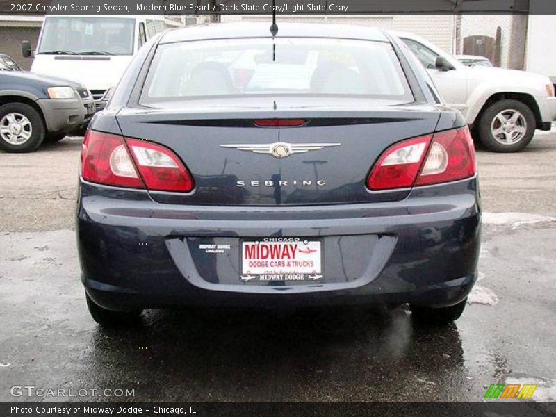 Modern Blue Pearl / Dark Slate Gray/Light Slate Gray 2007 Chrysler Sebring Sedan