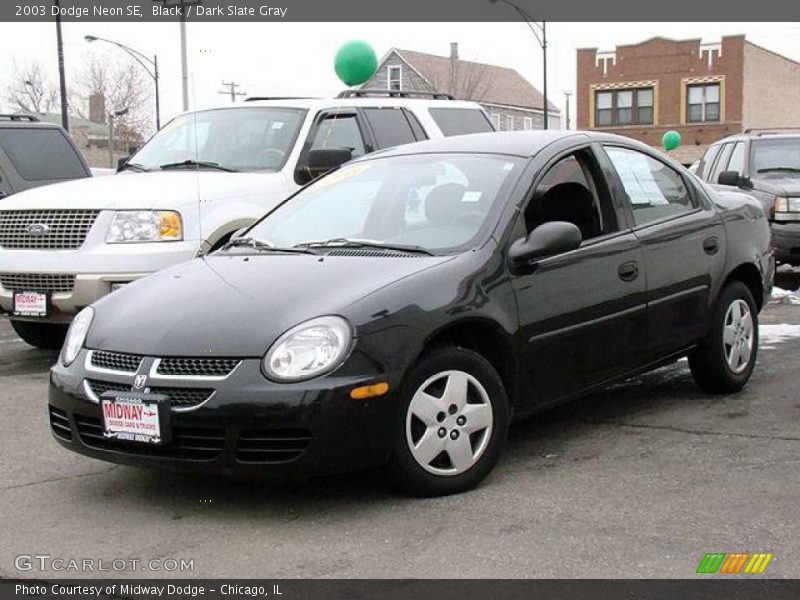 Black / Dark Slate Gray 2003 Dodge Neon SE