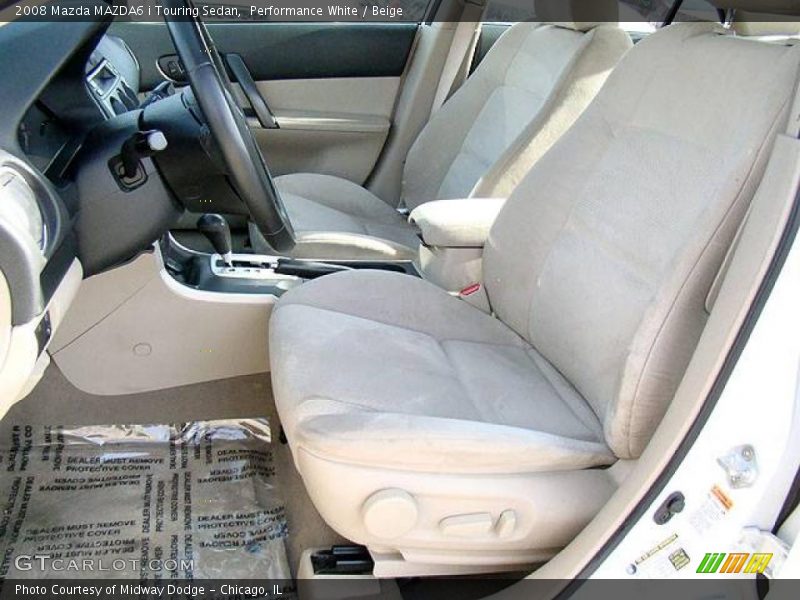 Performance White / Beige 2008 Mazda MAZDA6 i Touring Sedan