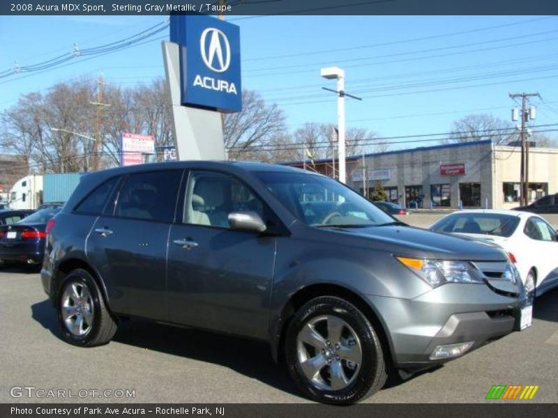Sterling Gray Metallic / Taupe 2008 Acura MDX Sport