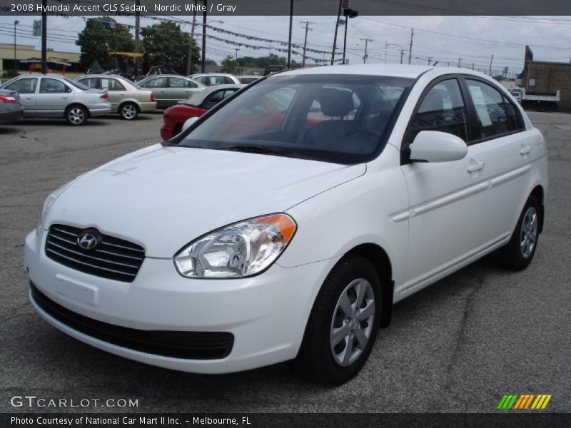 Nordic White / Gray 2008 Hyundai Accent GLS Sedan