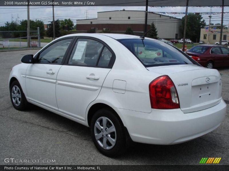 Nordic White / Gray 2008 Hyundai Accent GLS Sedan
