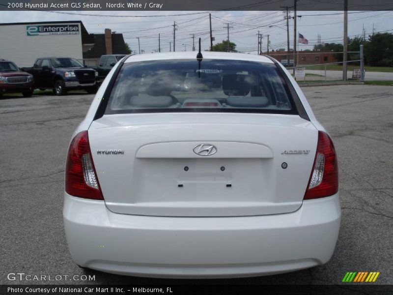 Nordic White / Gray 2008 Hyundai Accent GLS Sedan