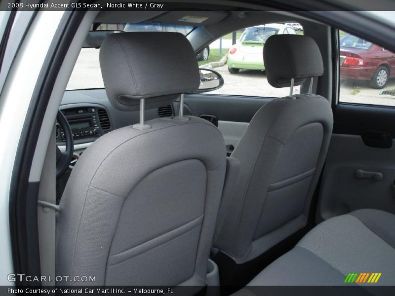 Nordic White / Gray 2008 Hyundai Accent GLS Sedan