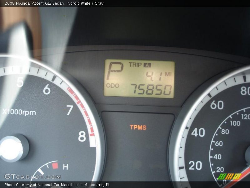 Nordic White / Gray 2008 Hyundai Accent GLS Sedan