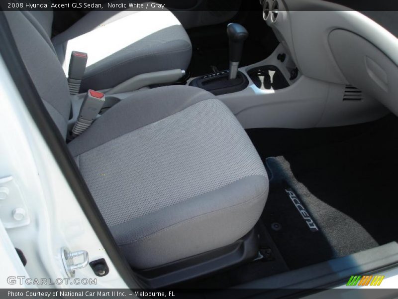Nordic White / Gray 2008 Hyundai Accent GLS Sedan